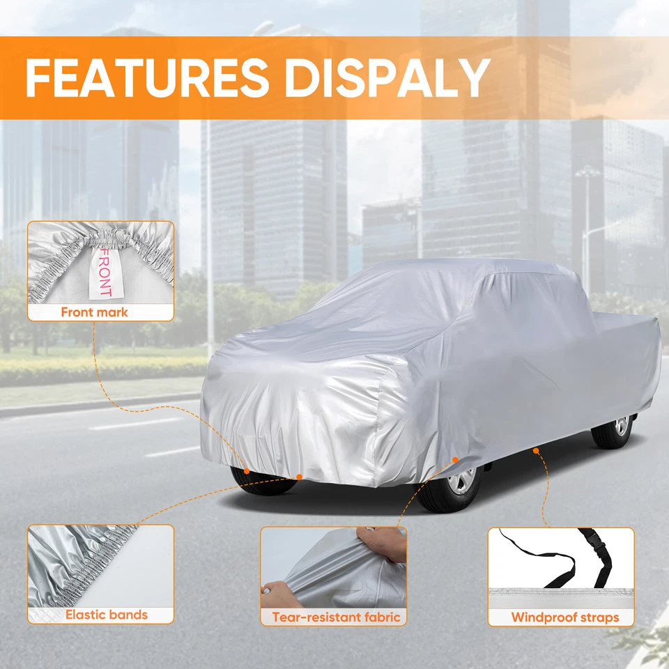 Cubierta completa para camioneta pickup impermeable exterior protección UV contra polvo para RAM 1500 clásica Foto 3 de 4