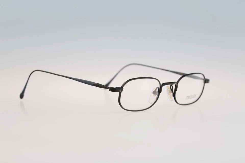 Matsuda 10108, Vintage años 90 negro único victoriano pequeño hexágono gafas marcos Foto 2 de 4