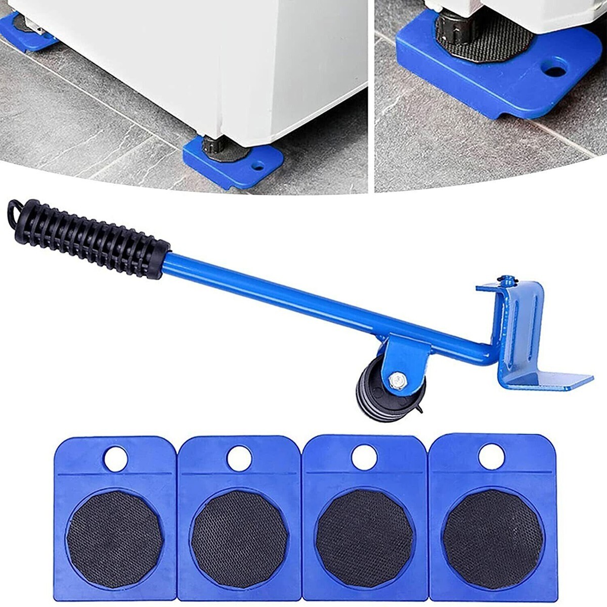 Sollevatore Per Mobili E Elettrodomestici - 4 Piastre, Portata 150 Kg