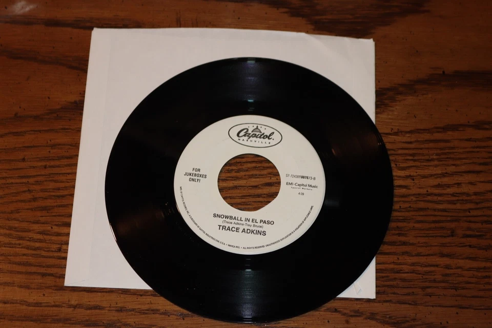 VINYL 45 RECORD TRACE ADKINS BIG TIME B/W SNOWBALL IN EL PASO UNPLAYED - Image 2 of 2