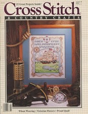 Cross Stitch  Country Crafts 22 Great Projects Pattern Magazine Jan/Feb 1989