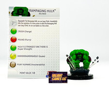 Marvel Heroclix Rampaging Hulk 062 w/ Card Mutations Monsters Set