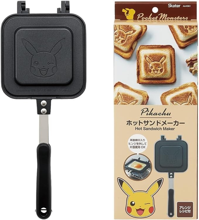 Pokemon Pikachu Skater Sandwichera Caliente Para Fuego Directo Cocina Exterio...