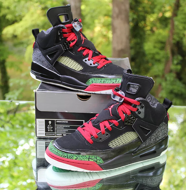 Nike Air Jordan Spizike OG 2007 Men’s Size 9 Black Varsity Red Green  315371-061