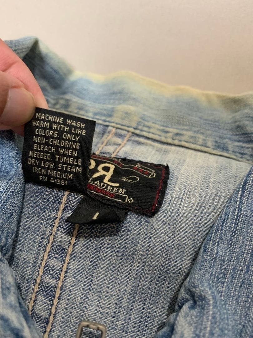 RRL Ralph Lauren Men's Denim Work Jacket Size L - Authentic Fashion image 5