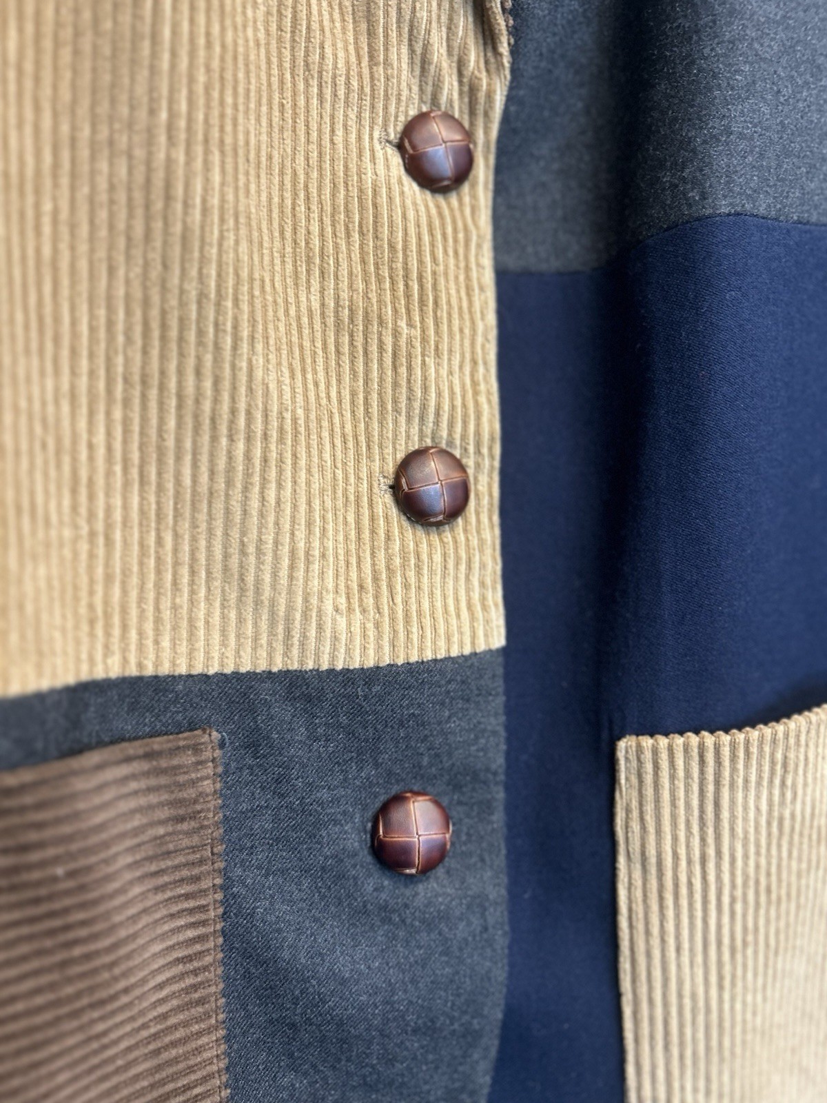 Harvé Benard 100% Wool Patchwork Tailored Blazer … - image 4