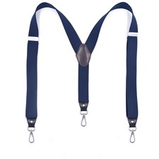 Adult Men's 3 Clips Hook and Loop Unisex Elastic Trouser Braces Suspenders Suit