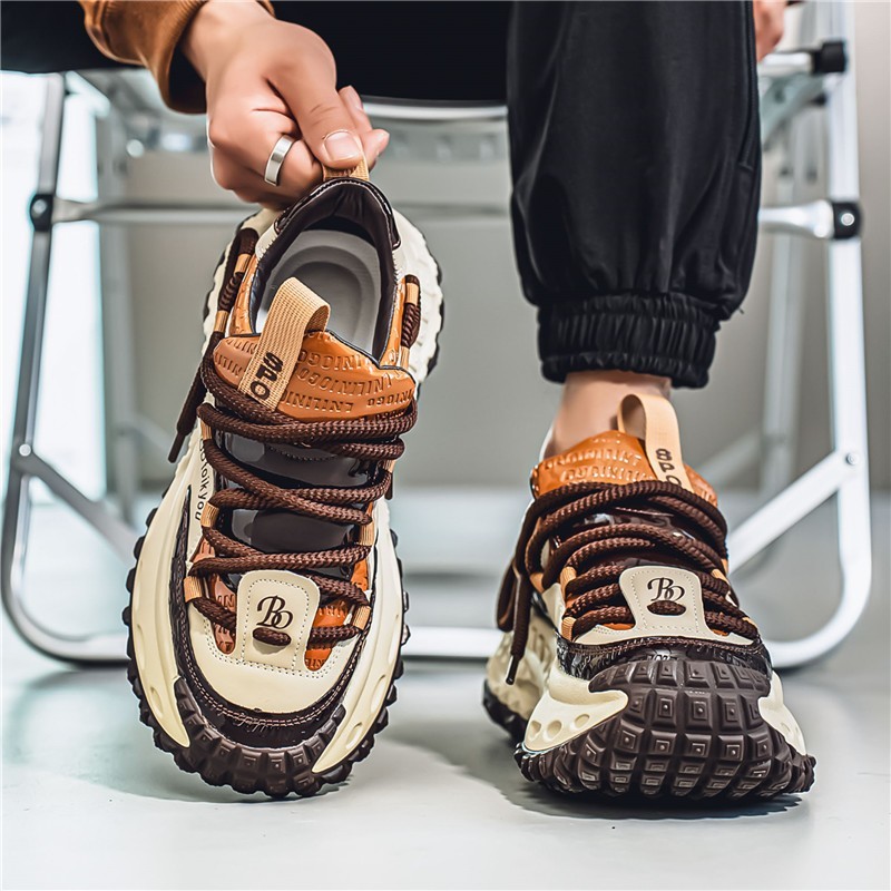 2025 Primavera/Verano Grueso Zapatos Papá - Zapatillas Hombre Aumento de Altura