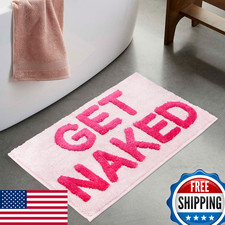 Boveu Get Naked Bath Mat Bathroom Rugs 32 X 20 Non Slip Funny Bath Rugs Machine