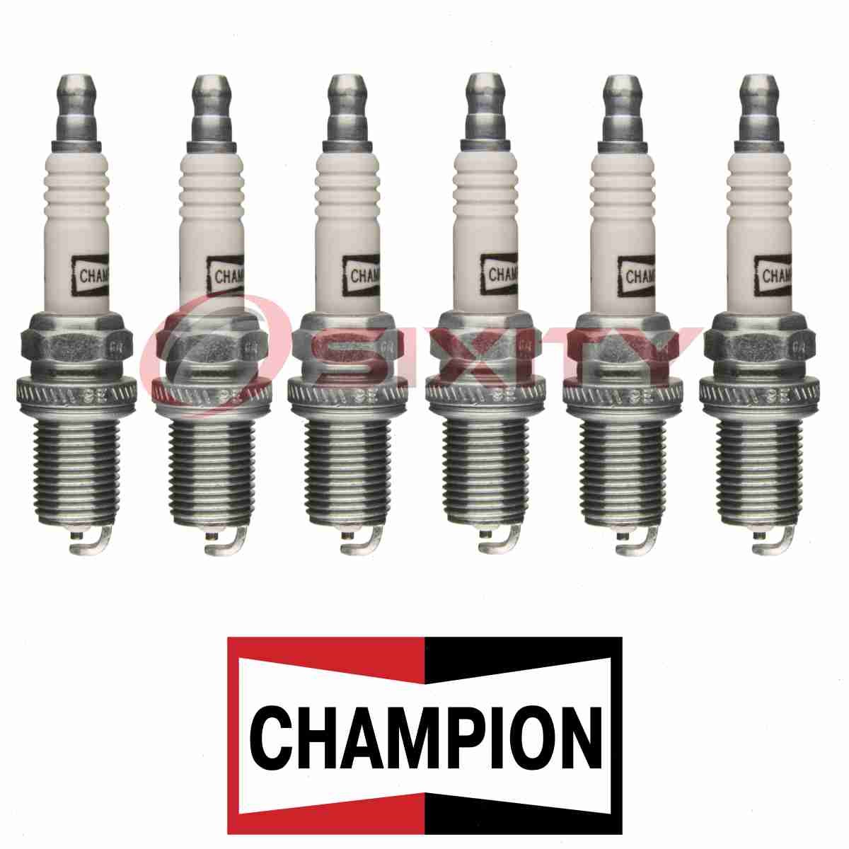 For Jaguar XJ6 CHAMPION PLATINUM 6 pc Spark Plugs 3.6L 4.0L L6 1987-1996 5e