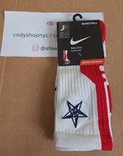 Nike Elite Team USA Basketball Crew Socks size L 8-12 Large Olympics SX4667-161
