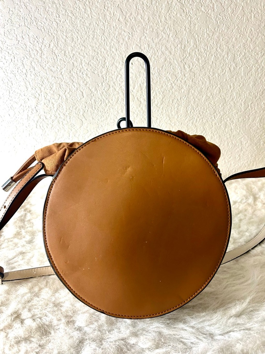 Zara Basic Collection Brown Circle Crossbody Bag - image 3