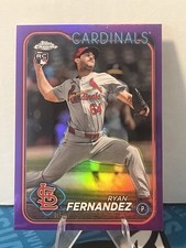 2024 Topps Chrome Baseball Ryan Fernandez Purple Refractor Rookie /250 CARDINALS