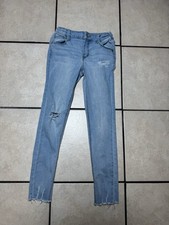 Members Mark Girl Skinny Fit Jeans Size M 7/8 Adjustable Waist Blue Denim