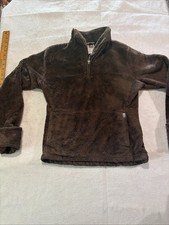 The North Face Osito Quarter Zip Pullover Brown Fleece Women's Small Petite