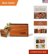 Car Odor Eliminator - Sustainable Wood Air Freshener with Teak Aroma