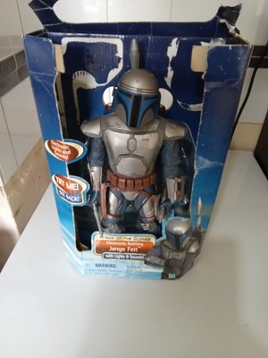 Star Wars 12-inch Electronic Battling Jango Fett Actionfigur. Karton beschädigt.