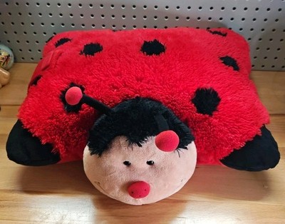 Pillow Pet Ms Ladybug  10 Red Black Soft Stuffed Plush Original 18'' Retired