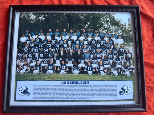 ORIGINAL VINTAGE 1998 INDIANAPOLIS COLTS 8.5x11 TEAM PHOTO PEYTON MANNING