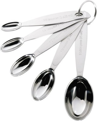 Cuisipro Stainless Steel Measuring Spoon Set Silver, Standard