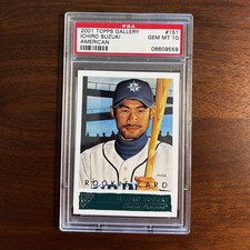 2001 Topps Gallery Ichiro Suzuki #151 American PSA 10 GEM MT Mariners HOF!