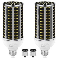 100W 2 pack LED Corn Light Bulb, 1000W Equivalent Commercial DayLight 5000K ...
