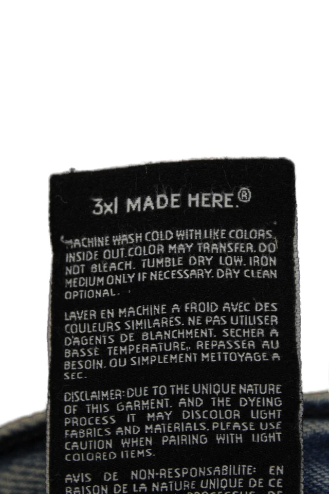 Pantalones cortos de mezclilla 3x1 NYC para mujer algodón detalle envejecido abotonados azul talla 29 Foto 4 de 4