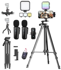 Vlogging Kit for iPhone/Android, YouTube Starter Kit with Wireless Microphone...