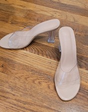 Clear Slip In 3" Clear Heels, Eur40, US 8.5