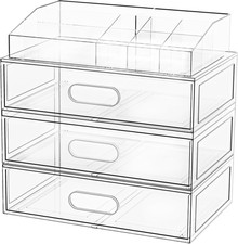 Clear Makeup Organizer Acrylic Drawers Vanity Cosmetic Storage Box Skincare