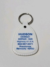 Vintage Hudson Chevrolet Chrysler Oldsmobile Dealer Keychain Key Fob Kentucky