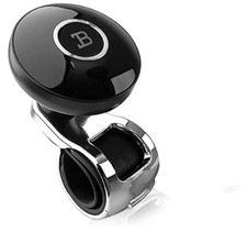 BL Steering Wheel Knob Spinner - Universal Non-Slip Fit, ABS  Black Glossy