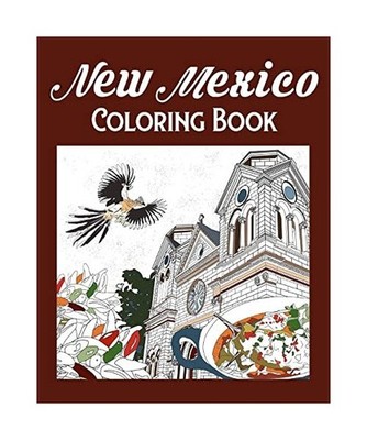 New Mexico Coloring Book: Adult Painting on USA States Landmarks and Iconic, Pap