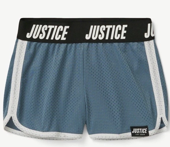 Pantalones Cortos Justice Girls Malla Delfín Nuevo con Etiquetas, Paquete de 2, Azul Toronto/Pizarra Talla M (10) Foto 4 de 4