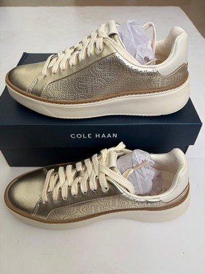 Cole Haan Womens US 9 GP Topspin Sneaker Soft Gold W32594 Brand New in Box