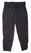 Lululemon 6 Dance Studio Crop 25" Nylon Stretch Cinch Cuff Drawstring Pocket EUC