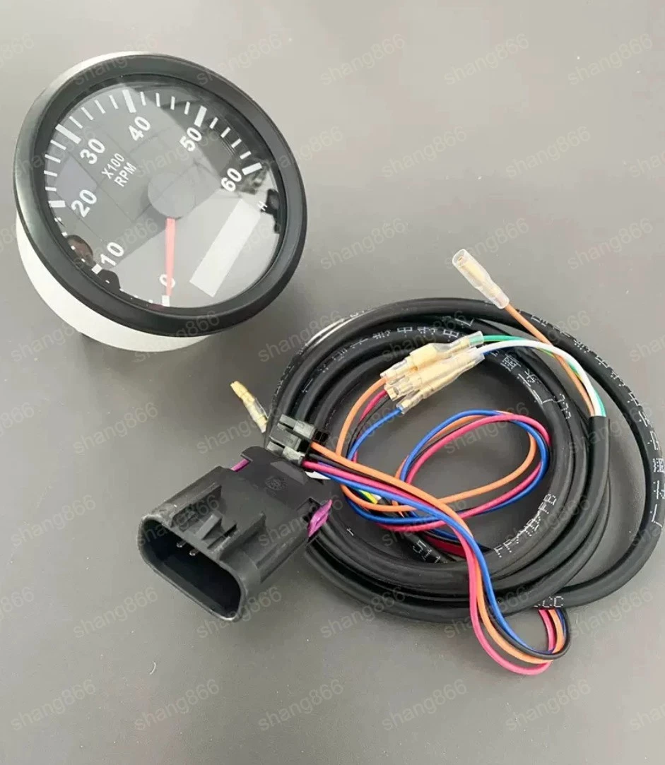 Tacómetro marino 0-6000 RPM apto para motor fueraborda Yamaha Suzuki Parsun 2 y 4 tiempos