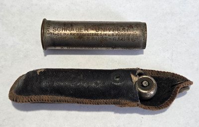 2 Vintage 1920'S SCHRADER Pressure Gauges, Balloon Tire & Universal