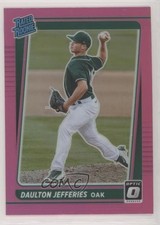 2021 Panini Donruss Optic Rated Rookie Pink Prizm Daulton Jefferies #69 2l4