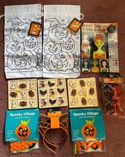 Halloween Kids Activities Misc. Lot 19 pc. Crafts Games Glasses Headbands New