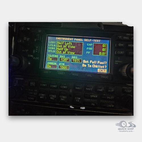 GARMIN GNS 430 GPS NAV COMM 14/28 VDC P/N 011-00280-10 Avionics Unit w...