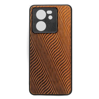 Handyhülle für Xiaomi 13T/13T Pro Bewood Merbauwellen Holzhülle Case Cover Etui