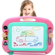 Magnetic Drawing Board Magna Kids Doodle Board,Toddler Toys for Large, Rose