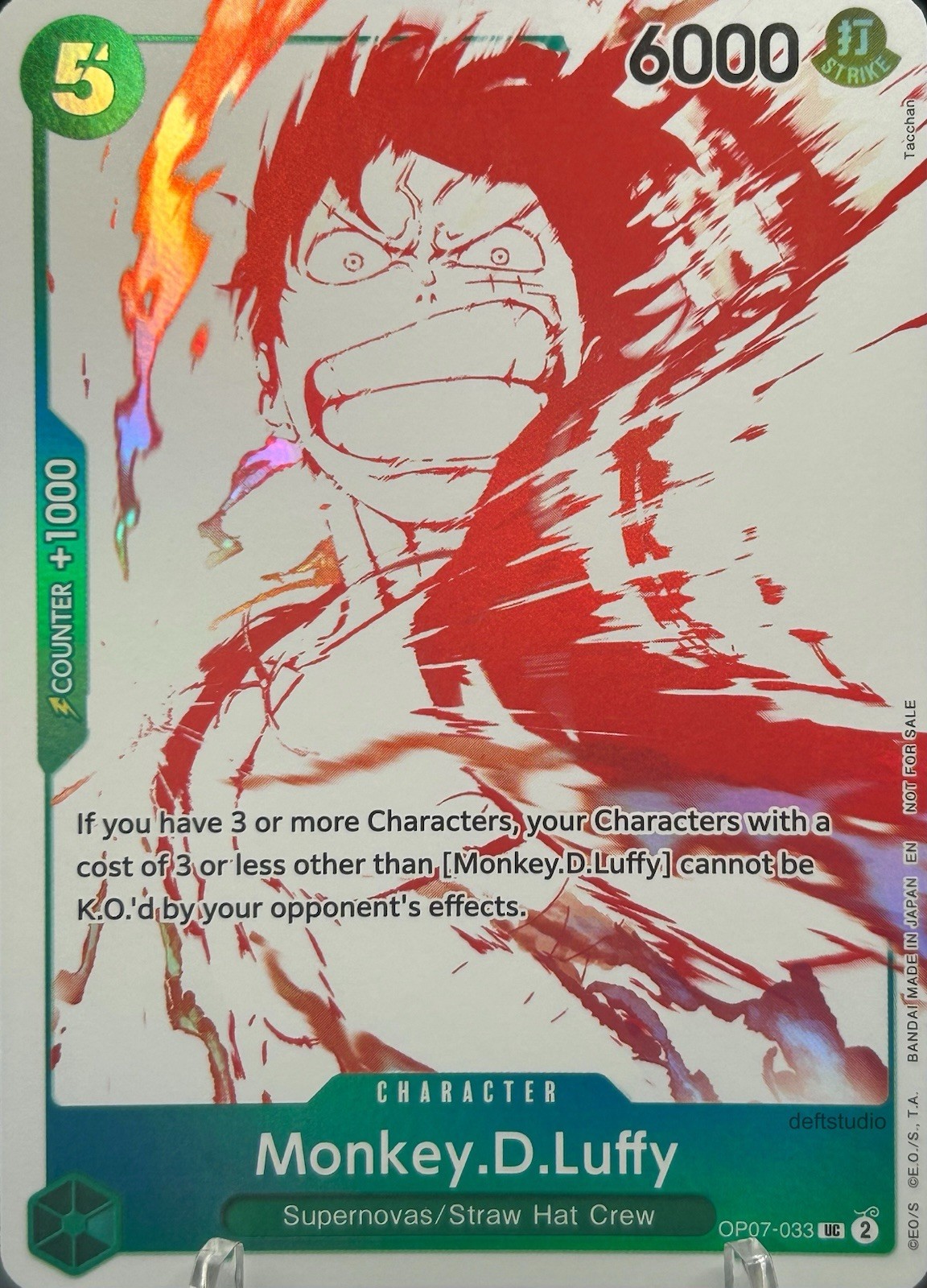 • Monkey.D.Luffy • OP07-033 UC Treasure Campaign Pack Holo One Piece TCG NM