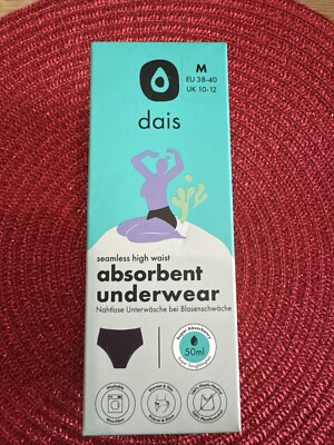 Dais Absorbent Underwear Größe M Black Neu 