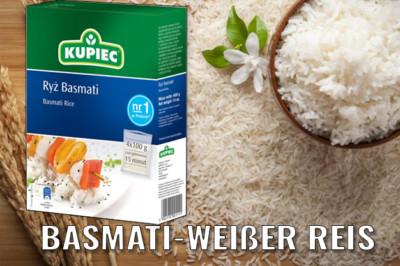 Kupiec Basmati Reis 18x100g Kochbeutel Polen 1800g Glutenfrei Aromatisch
