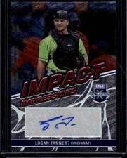 2023 Panini Elite Extra Edition Logan Tanner Impact Impressions AUTO