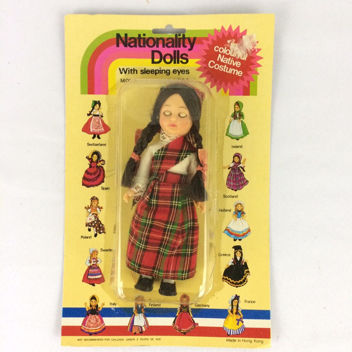 Vintage Nationality Doll Native Scotland Sleeping Eyes Vintage Nationality Doll Native Scotland Sleeping Eyes
