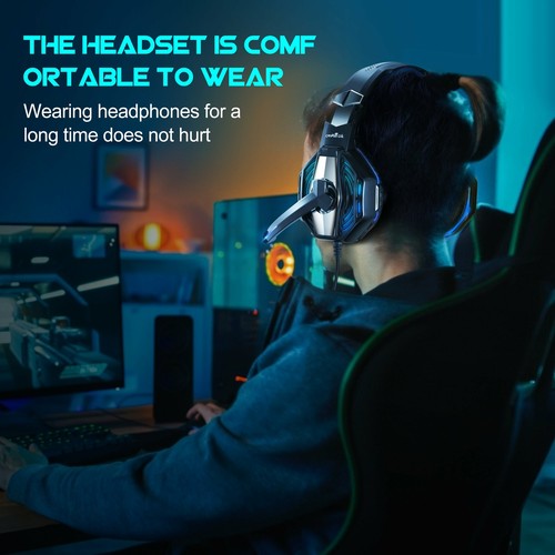 Pro Gaming Headset with led light FOR PC,PS4,XBOX,LAPTOP,SWITCH - Picture 8 of 9