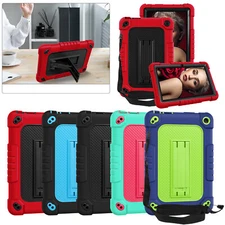 For Amazon Fire 7 12th Gen Tablet Shoulder Strap Shockproof Kids Rugged Case